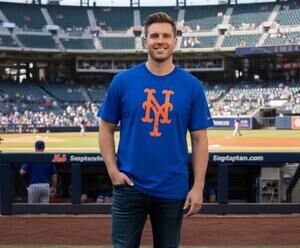 Concepts Sports Men’s Shirt New York Mets Tee Blue Orange MLB Baseball Size XXL